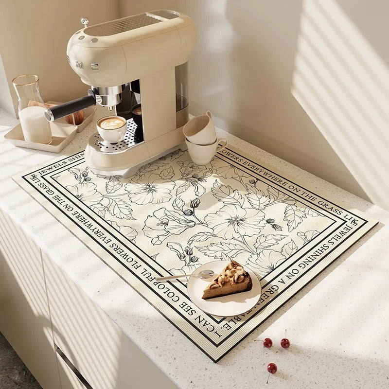 Super Absorbent Kitchen Mat - Large - Quick-Drying - Ideal for Draining