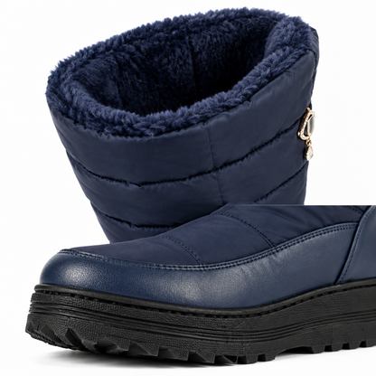 Ladies' Warm Overknee Snow Boots with Fleece Lining and Zip