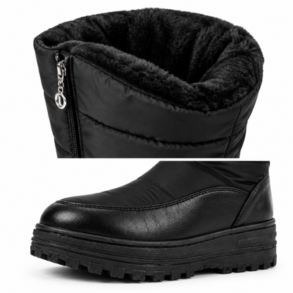 Ladies' Warm Overknee Snow Boots with Fleece Lining and Zip