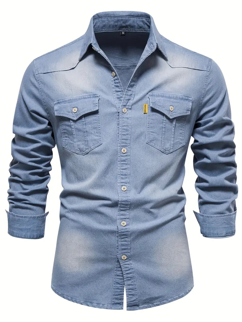 Martin | Stretch Cotton Denim Shirt