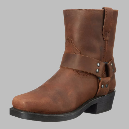 Botas de cowboy vintage em pele