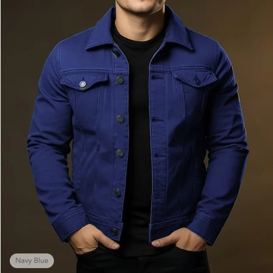 Mats | Black Lightweight Men's Denim Jacket