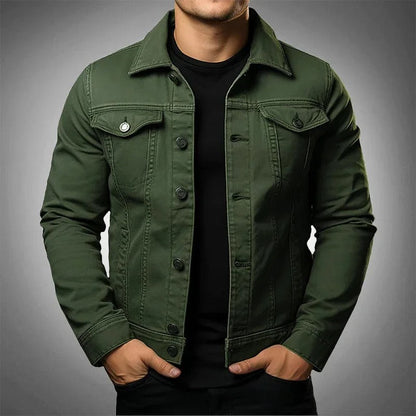 Mats | Black Lightweight Men's Denim Jacket