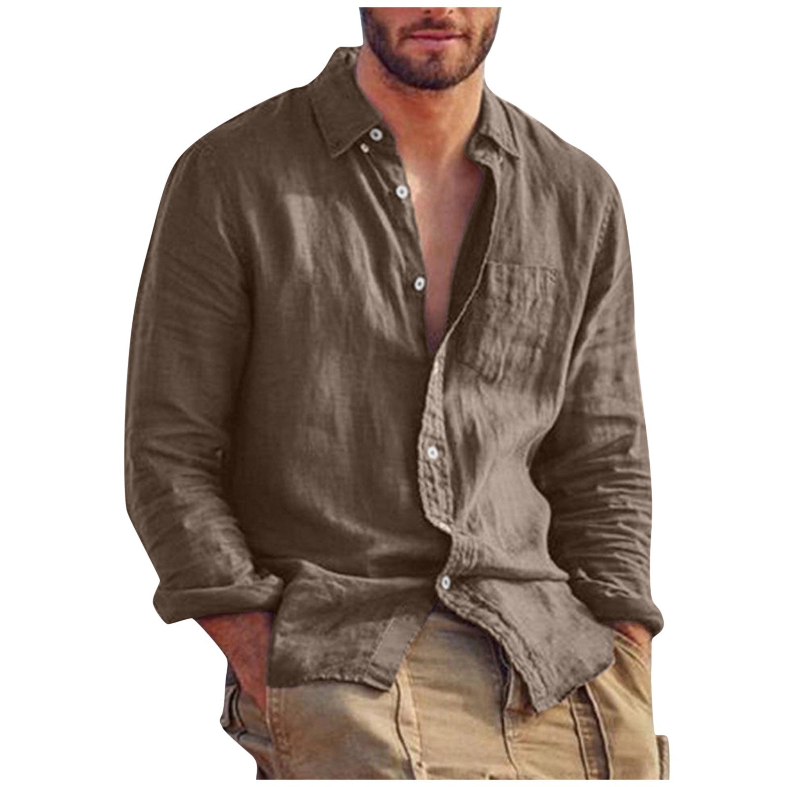 Matteo | Linen V-neck T-shirt for Men