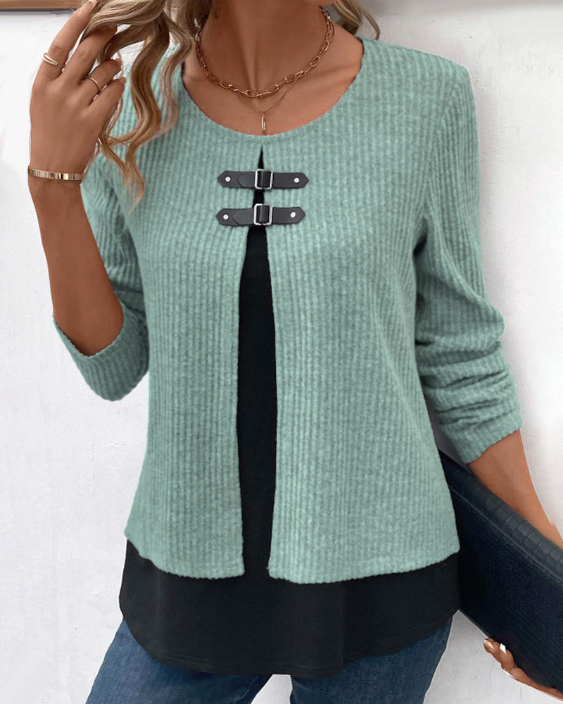 Layered Top with Long Sleeves