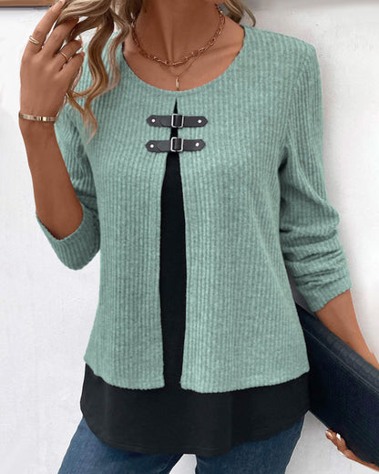 Layered Top with Long Sleeves