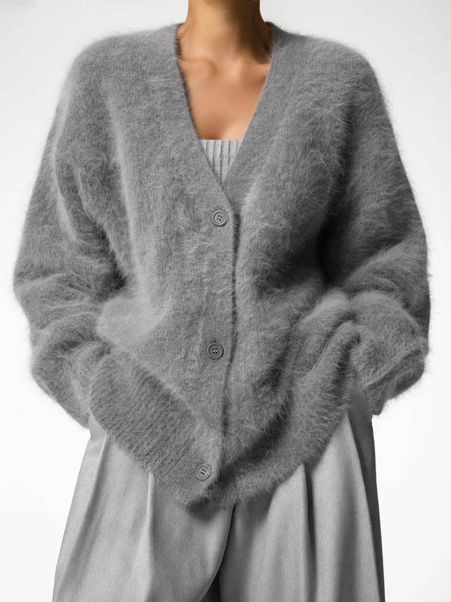 Mila | Soft Fluffy Ladies' Cardigan