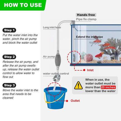 Mini échangeur d’eau | nettoyeur de sédiments - éliminateur d’algues
