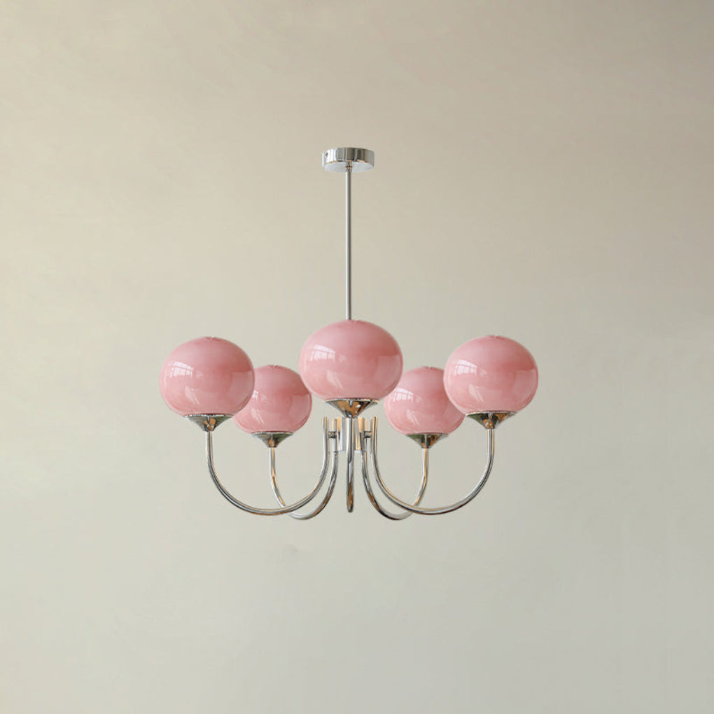 Modern Pink and Gold Chandelier Ceiling Light
