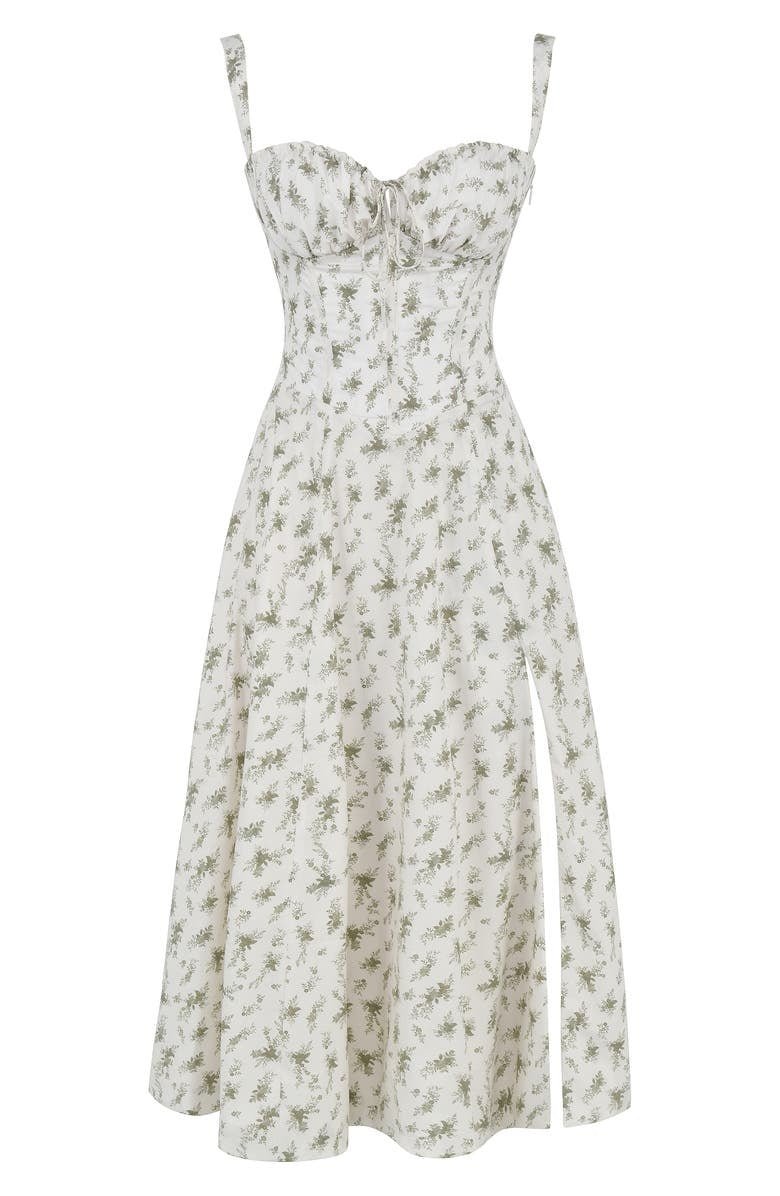 Jessy - Midi dress with corset and side split