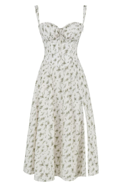Jessy - Midi dress with corset and side split