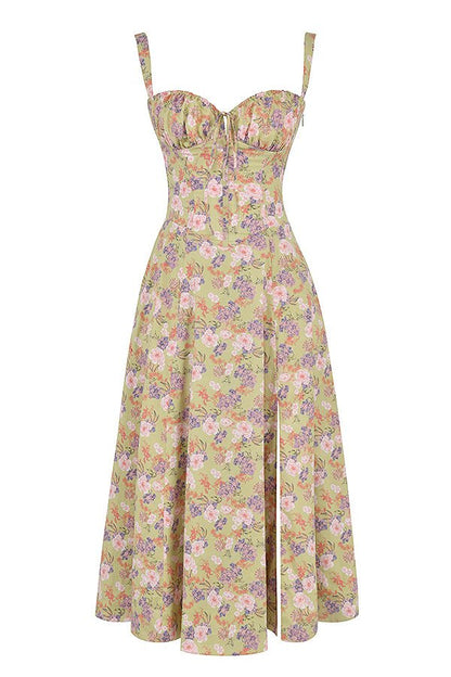 Jessy - Midi dress with corset and side split