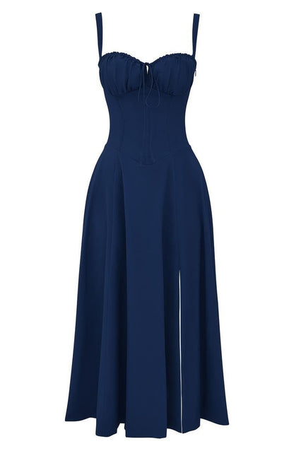 Jessy - Midi dress with corset and side split