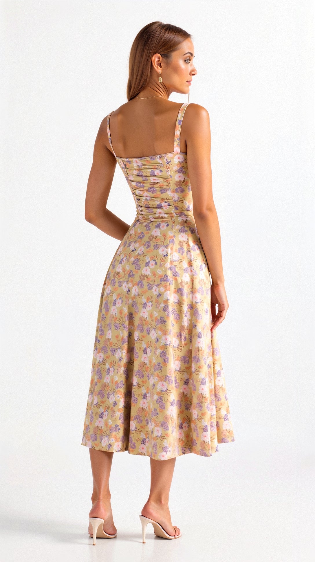 Jessy - Midi dress with corset and side split