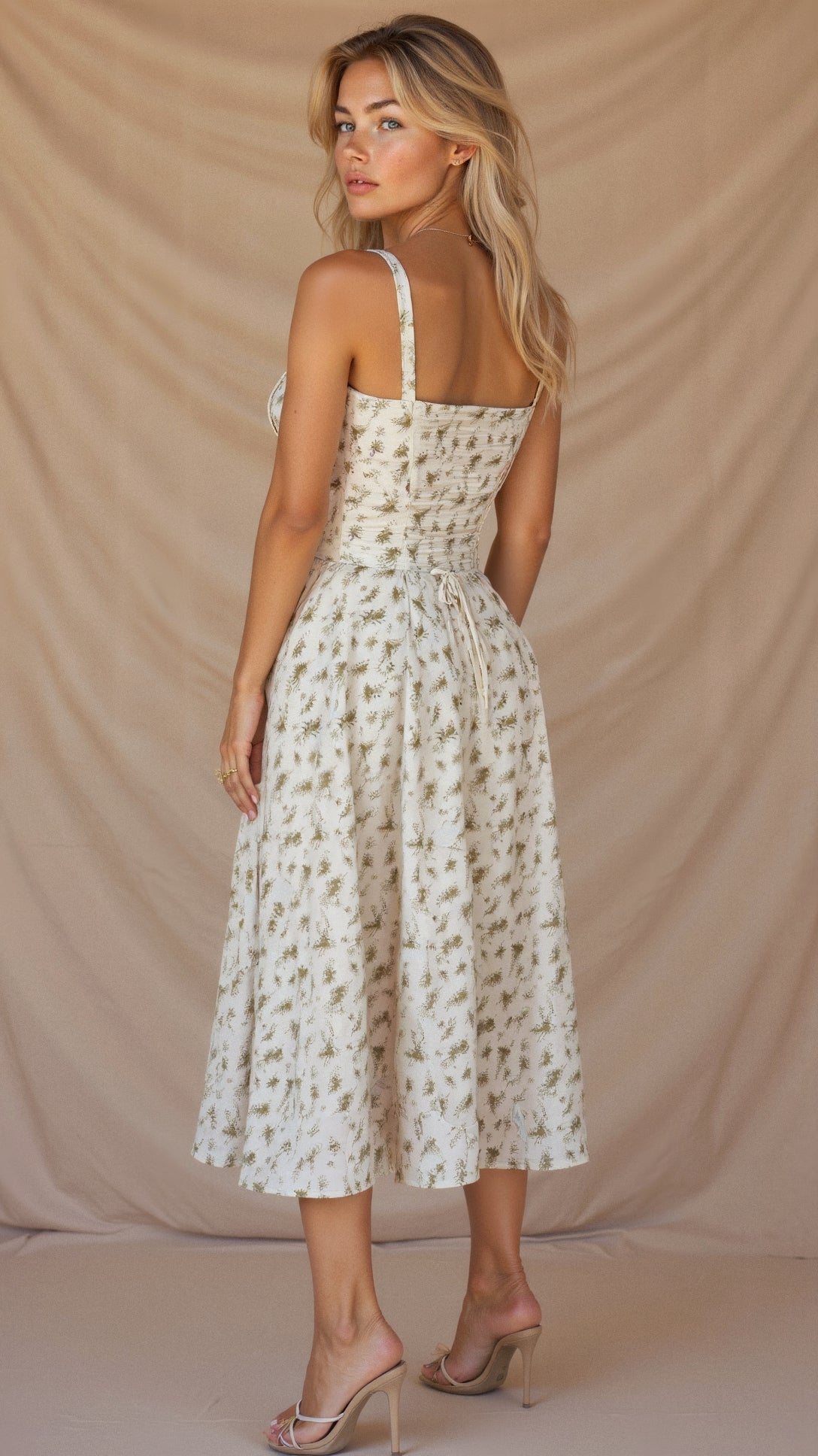Jessy - Midi dress with corset and side split