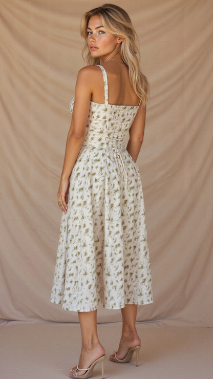 Jessy - Midi dress with corset and side split