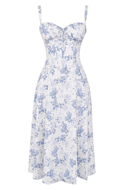 Jessy - Midi dress with corset and side split
