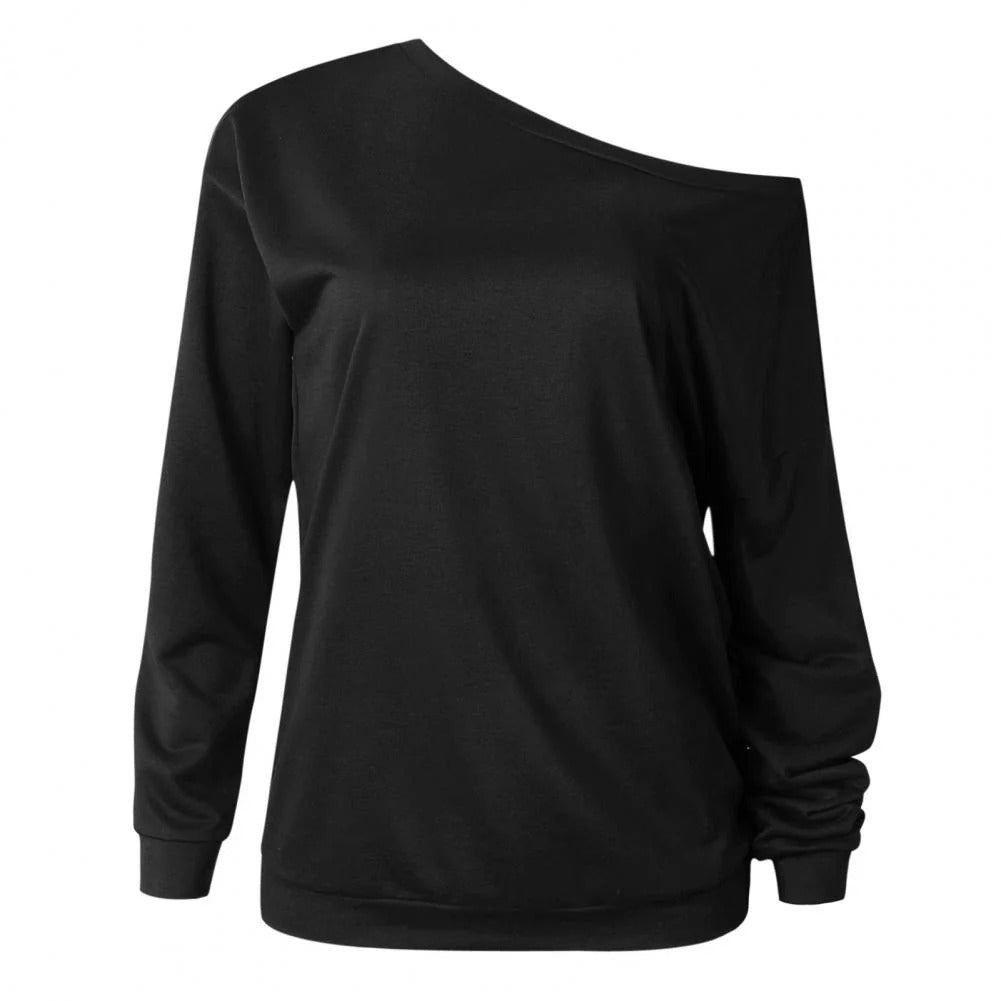 One off-shoulder loose warm women's sweater - Beatrix