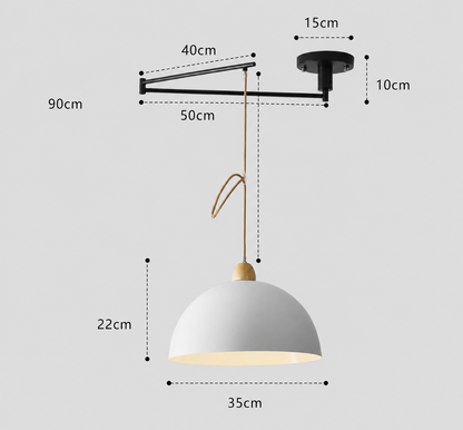 Plafoniera moderna con bracci regolabili per un’illuminazione versatile