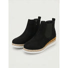 Trendy damesenkellaarsjes met plateauzool, sleehak en rits