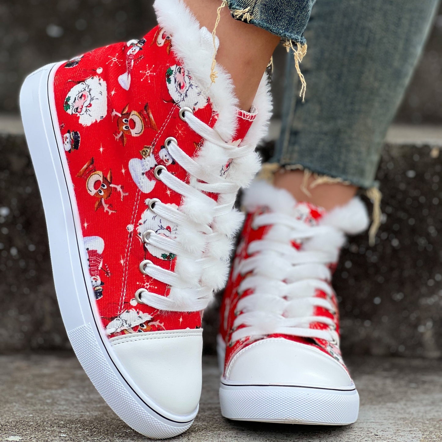 Naomi | Christmas Sneakers for Women with Fleece Lining