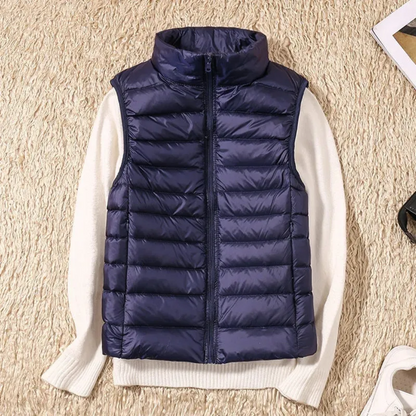 Gilet da donna antivento con cerniera