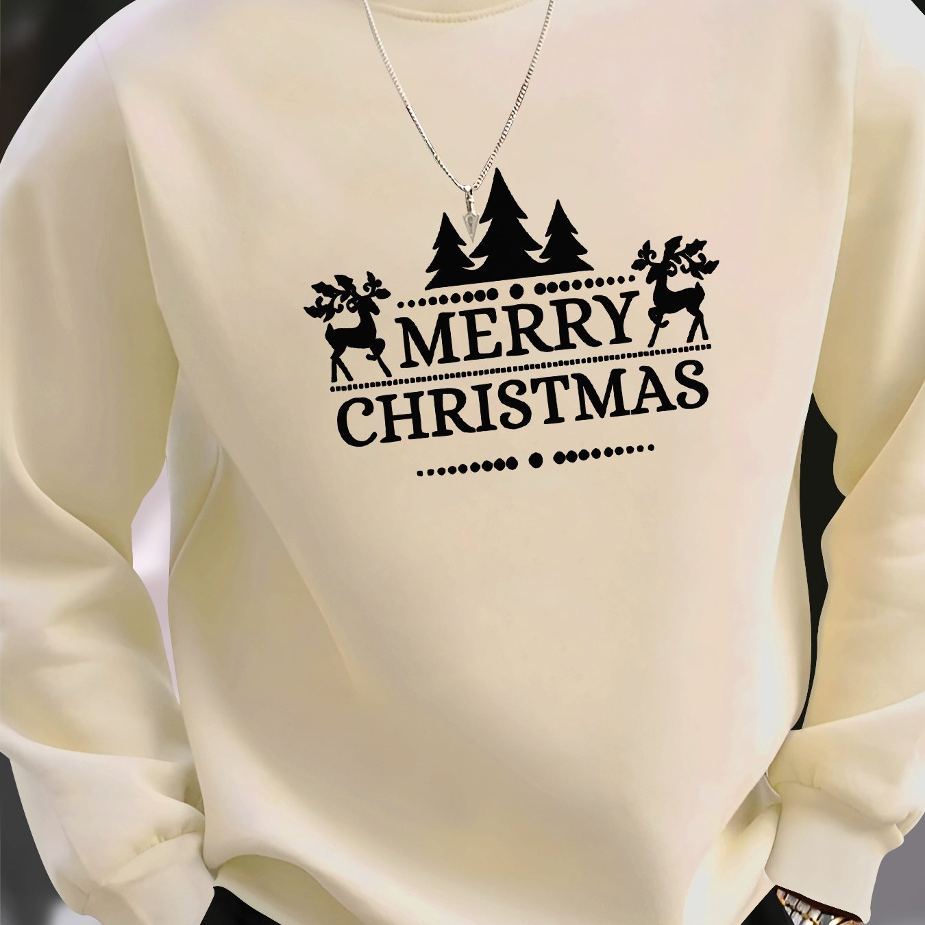 Niels | Men's Casual Christmas Jumper with Merry Christmas Print