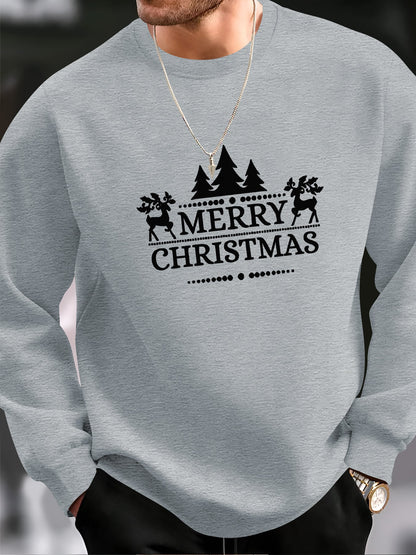 Niels | Men's Casual Christmas Jumper with Merry Christmas Print