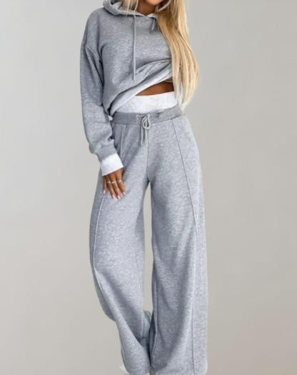 Nina | 2-piece set: hoodie and wide-leg trousers