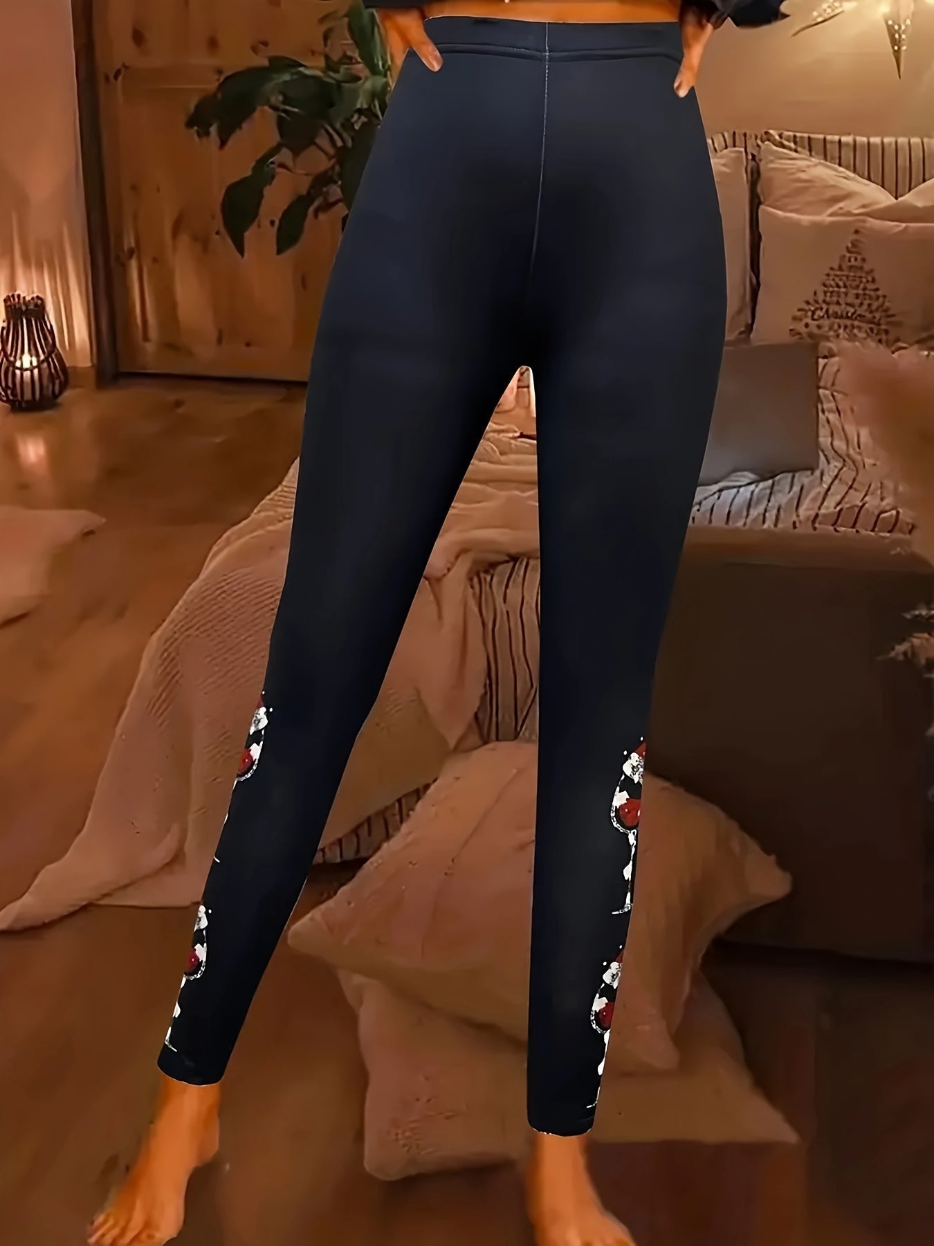 Nina | Comfortable ladies' leggings with Christmas print