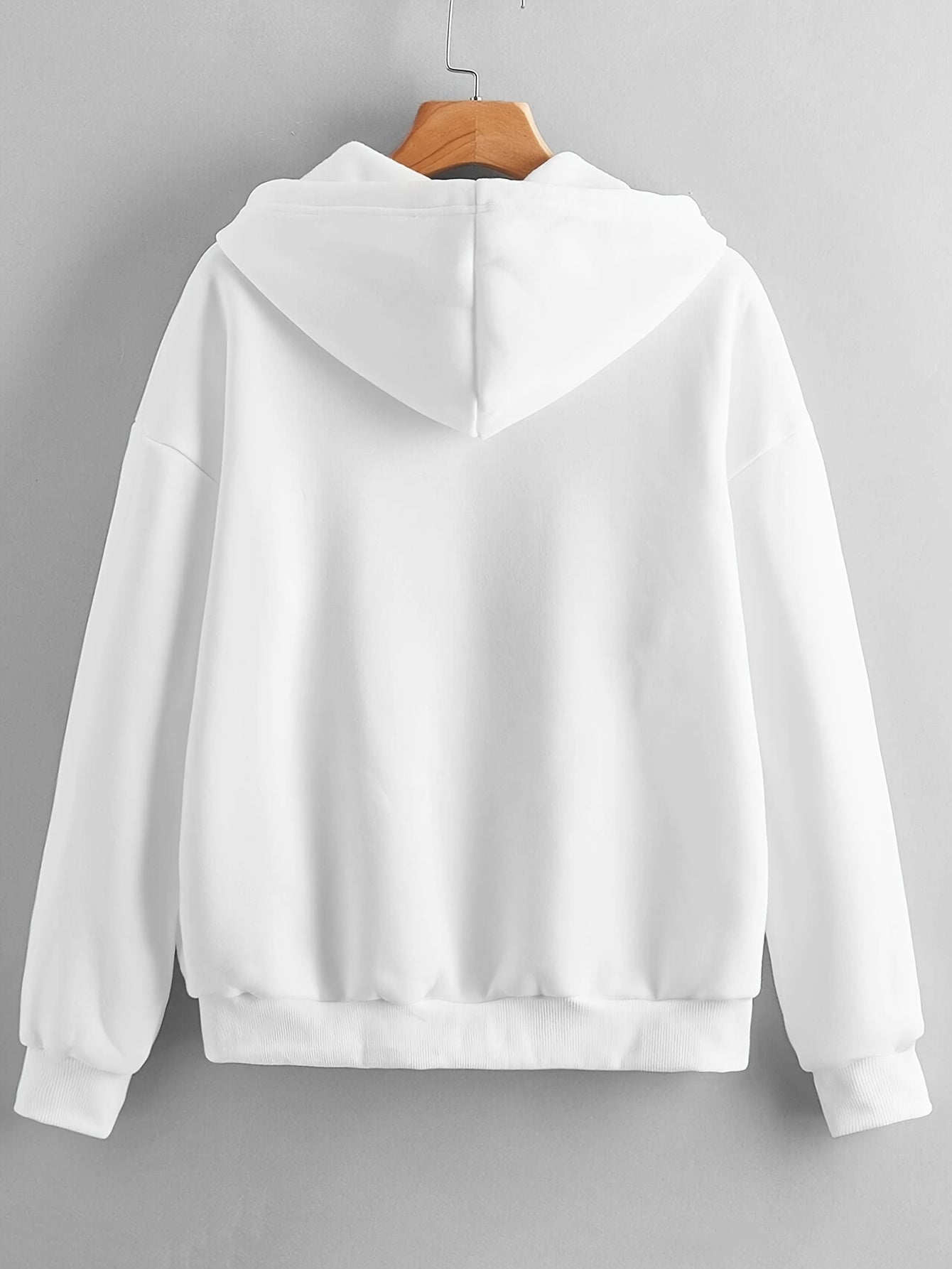 Nina | Plain Colour Hoodie with Drawstring and Thick Zip