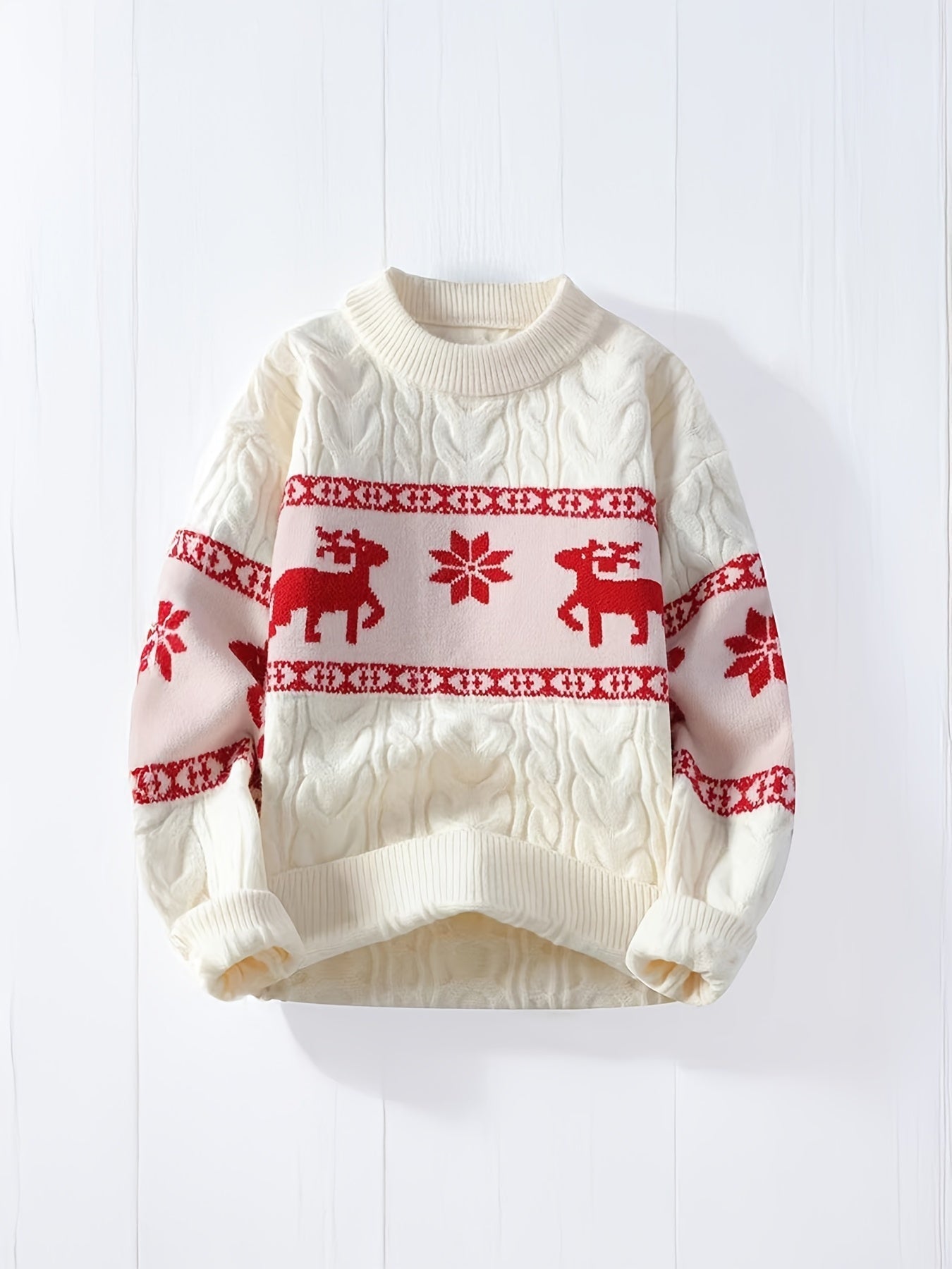 Nina | Festive Reindeer Pattern Knitted Jumper for Women