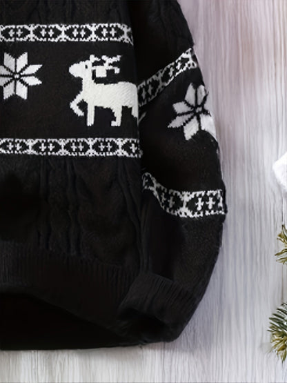 Nina | Festive Reindeer Pattern Knitted Jumper for Women