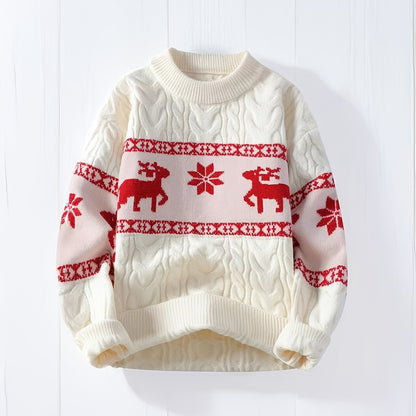 Nina | Festive Reindeer Pattern Knitted Jumper for Women