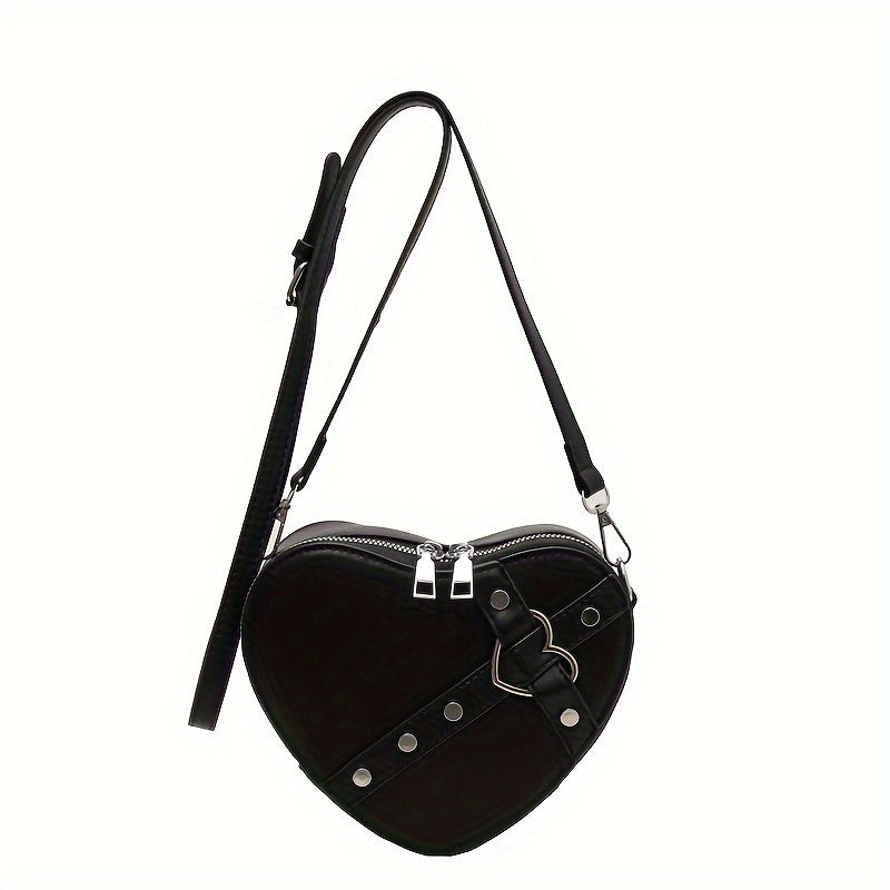 Nina | Heart-Shaped Shoulder Bag in Solid Colour