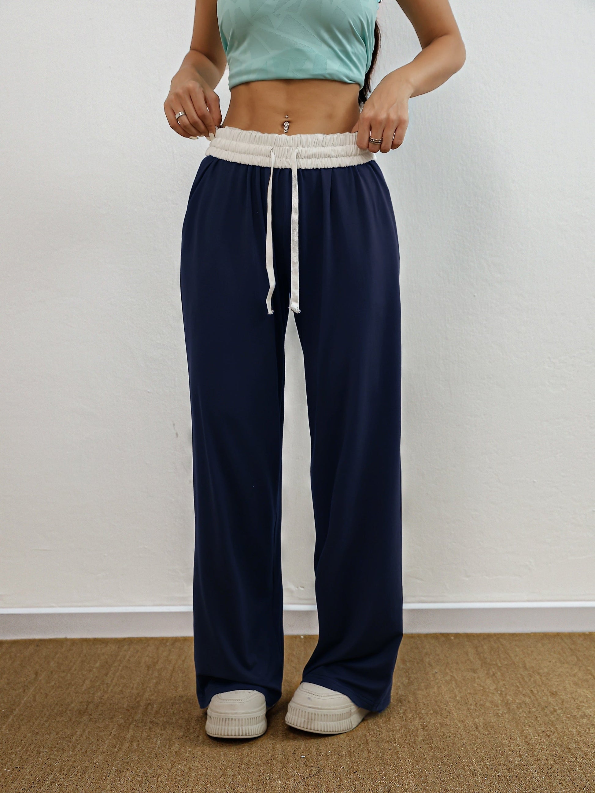 Nina | High Stretch Colour Block Training Trousers with Pockets