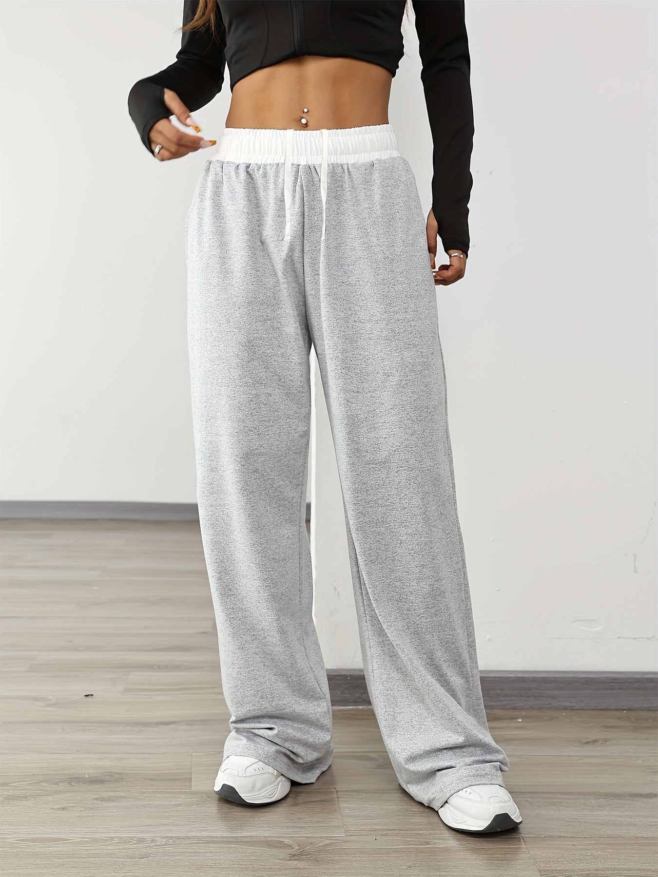 Nina | High Stretch Colour Block Training Trousers with Pockets
