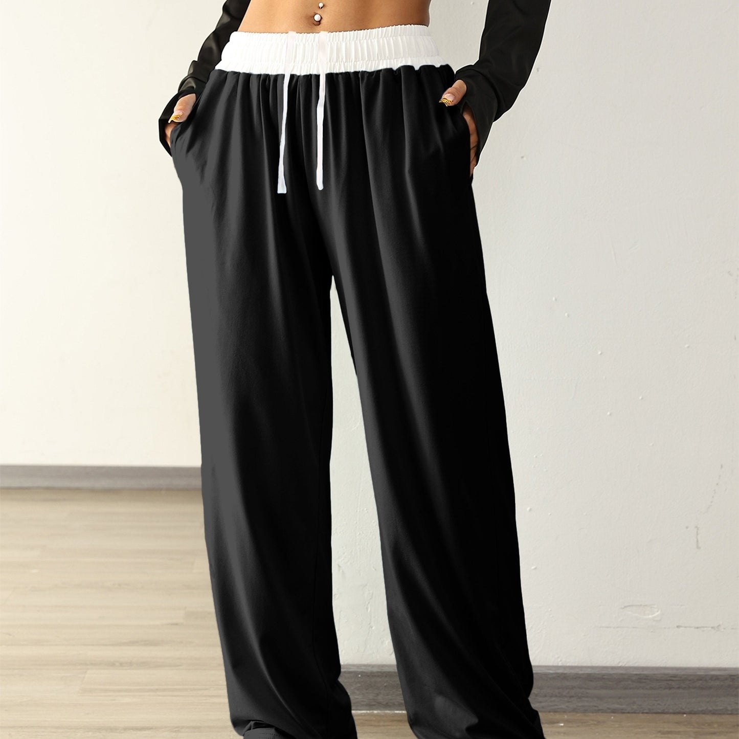 Nina | High Stretch Colour Block Training Trousers with Pockets