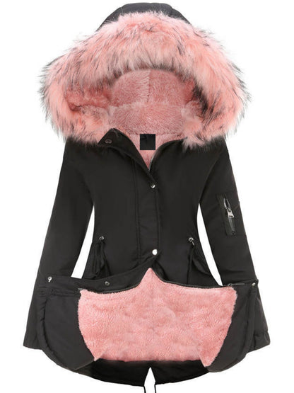 Nina | Zip-up fuzzy hoodie parka jacket