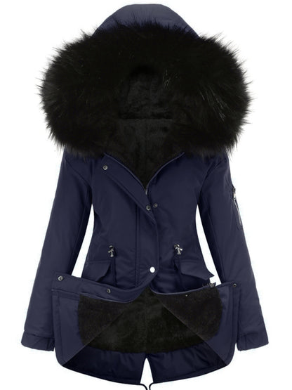 Nina | Zip-up fuzzy hoodie parka jacket
