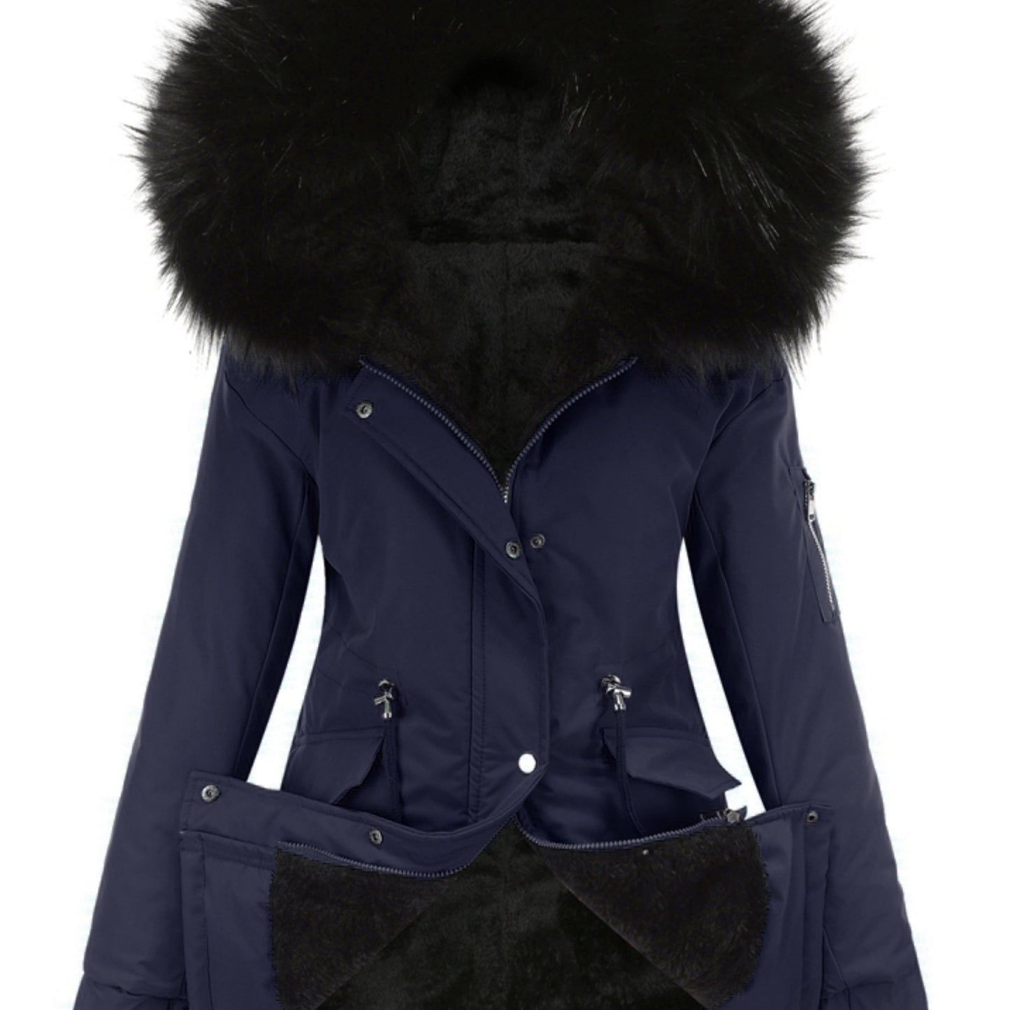 Nina | Zip-up fuzzy hoodie parka jacket