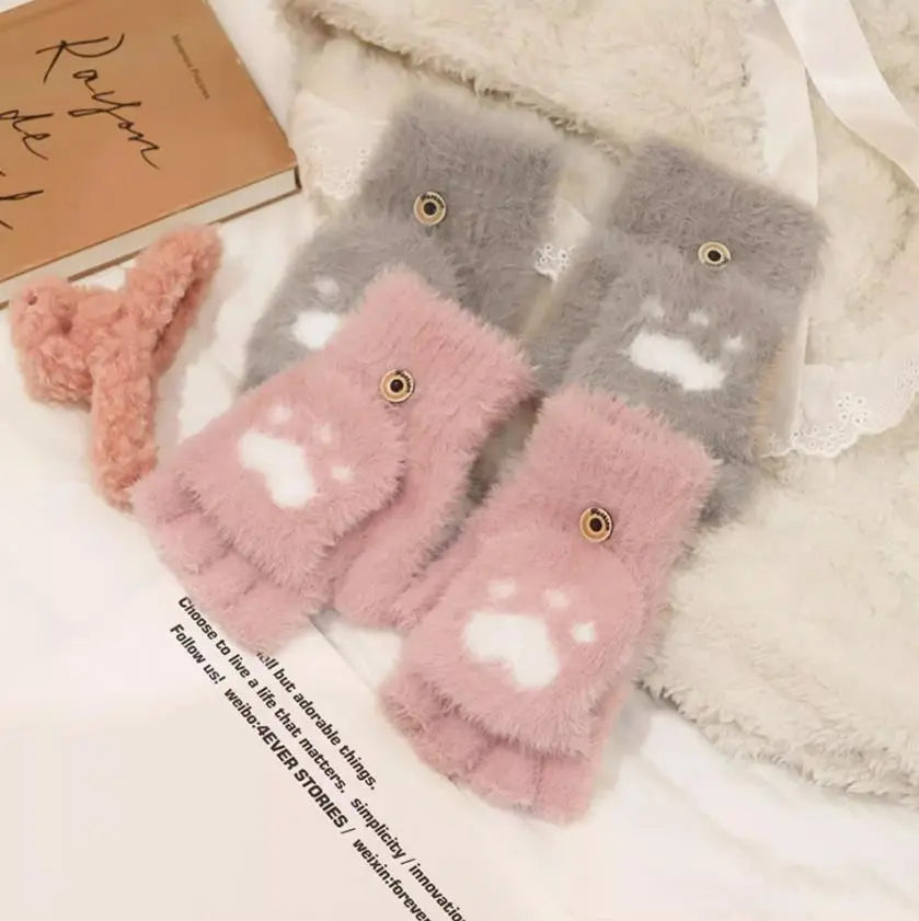 Nina | Cute & Comfortable Minky Mittens