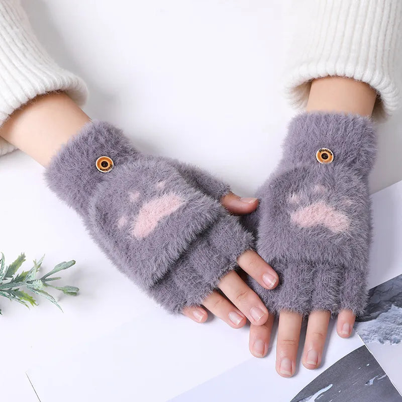 Nina | Cute & Comfortable Minky Mittens