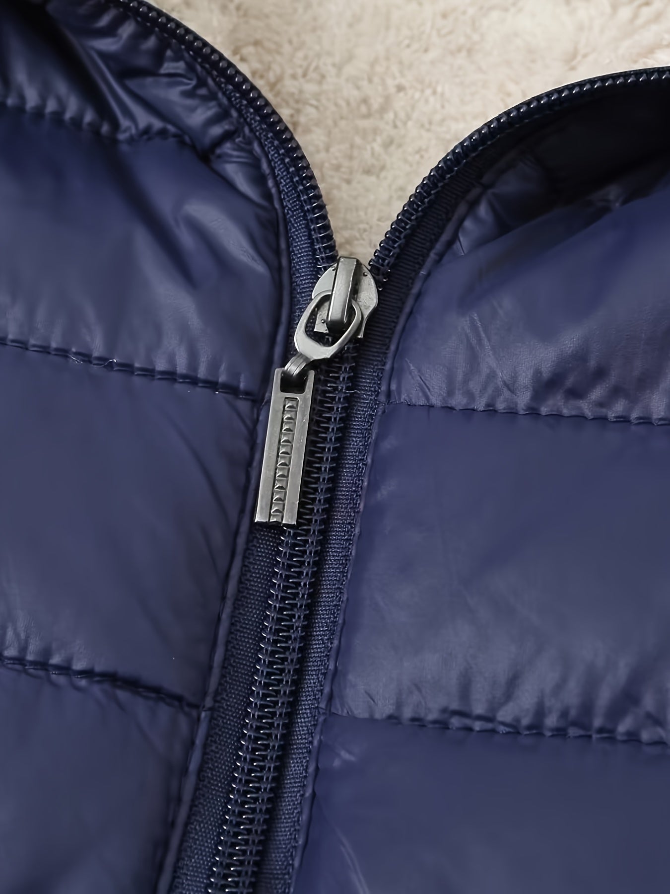 Nina | Warm puffy jacket with zip and faux fur lining