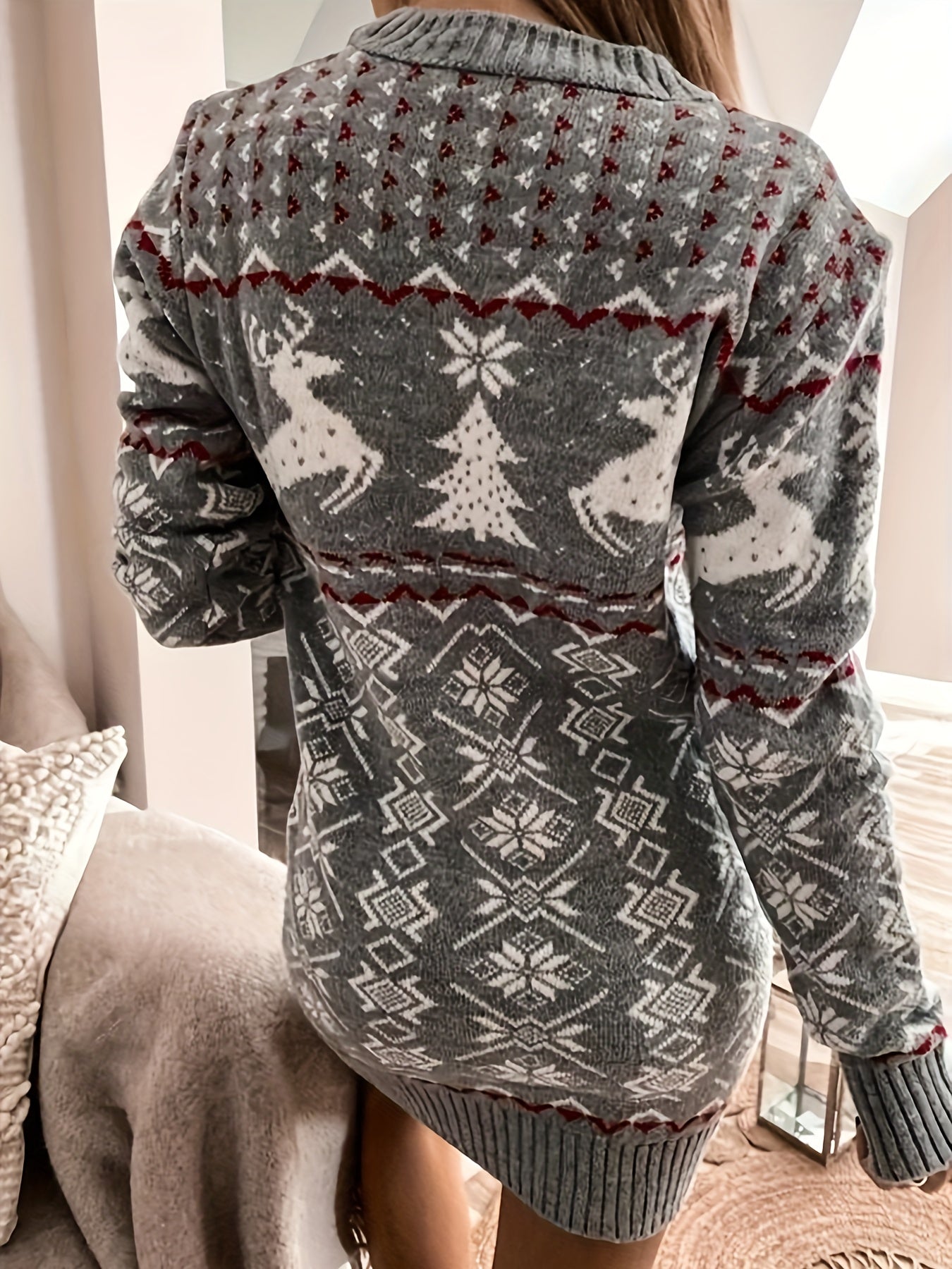 Noa | Elegant Christmas Sweater Dress with Long Sleeves
