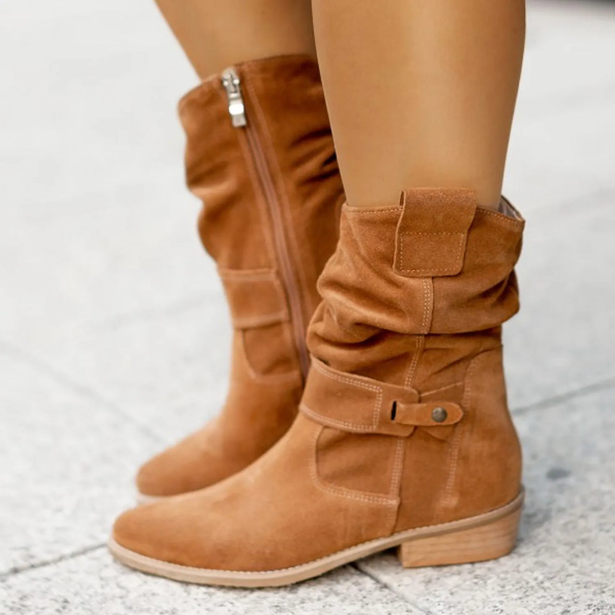 Ivana - Suede Ankle Boots