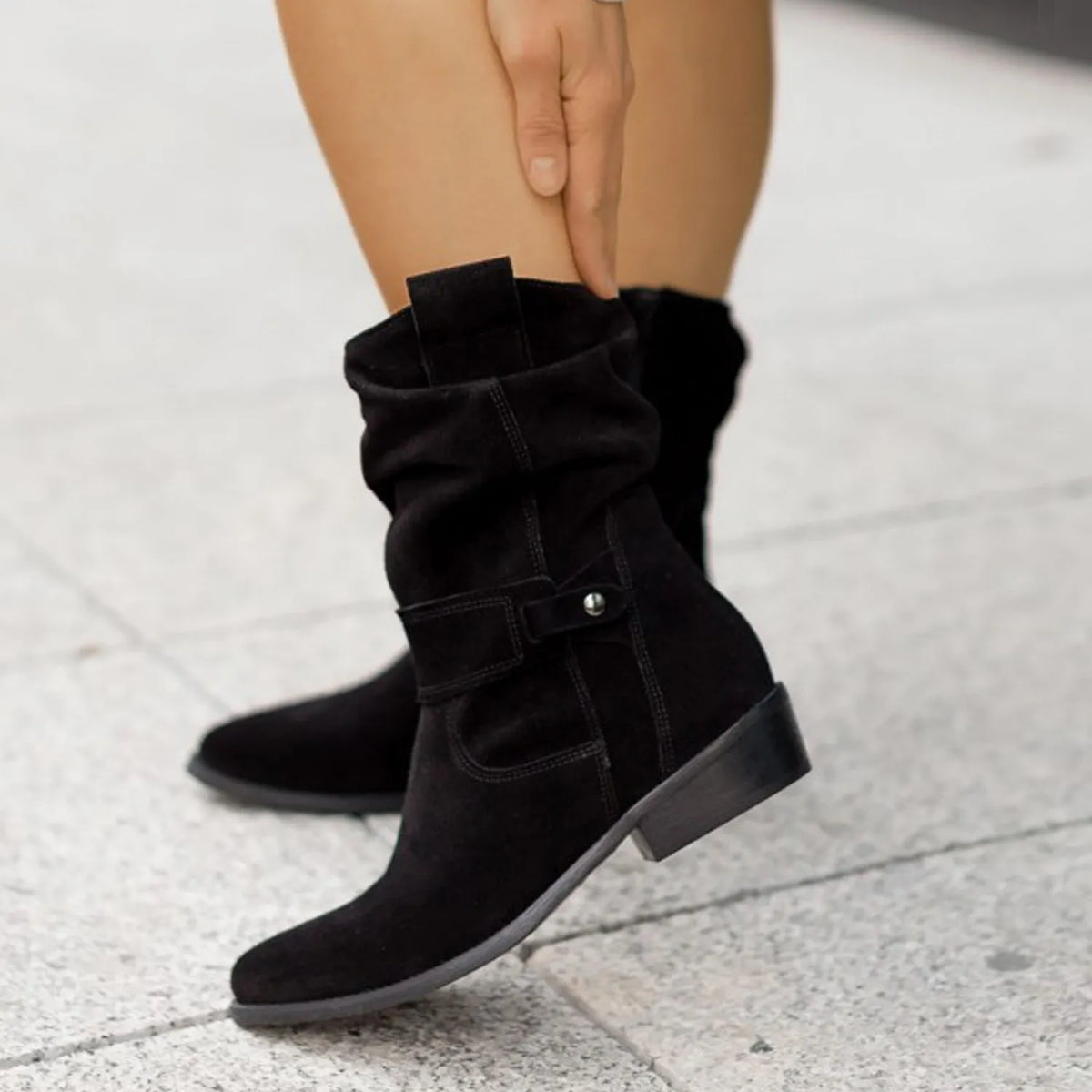 Ivana - Suede Ankle Boots