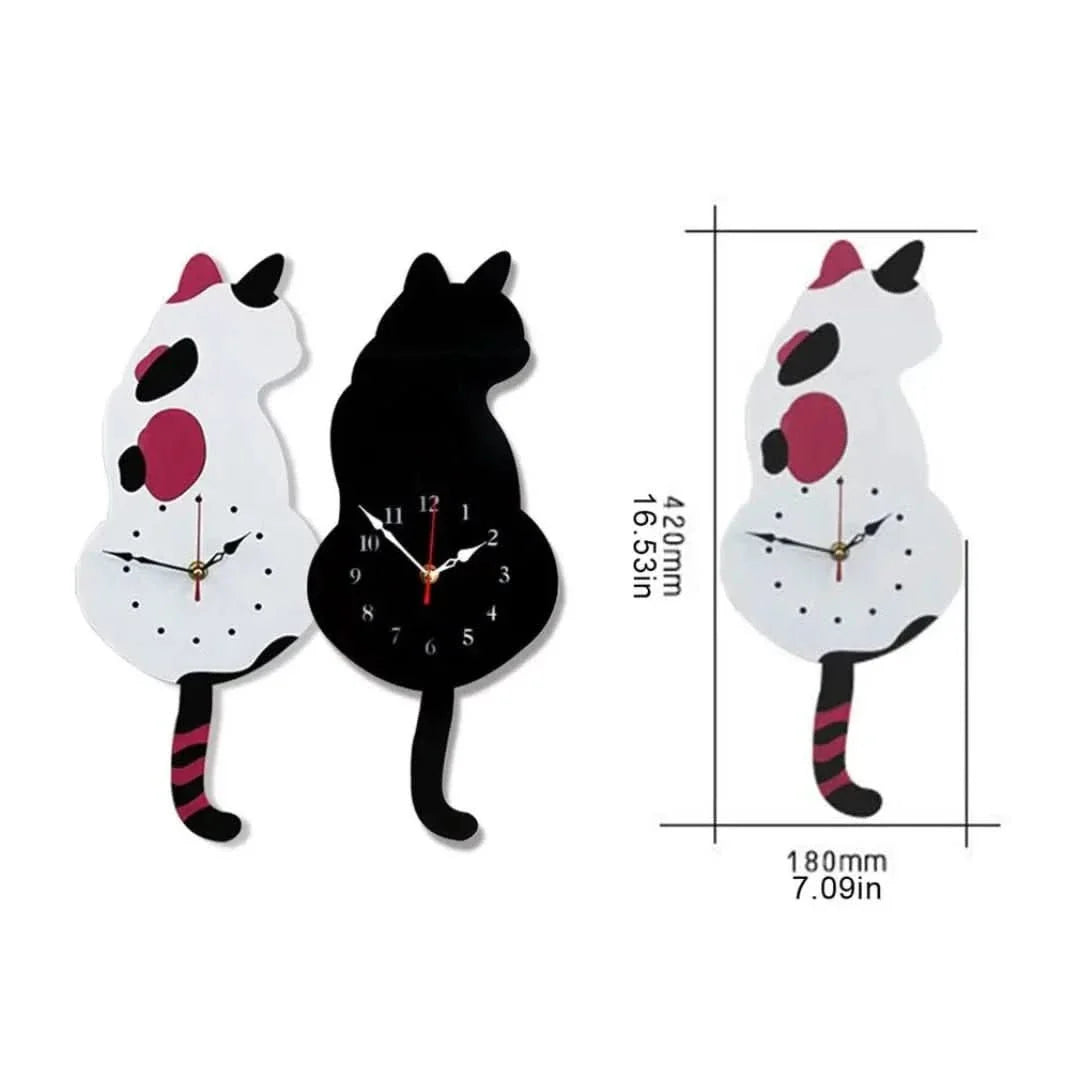 Nordic Cat | Wagging Wall Clock