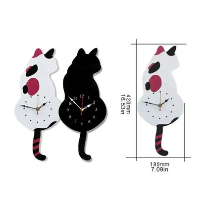 Nordic Cat | Wagging Wall Clock