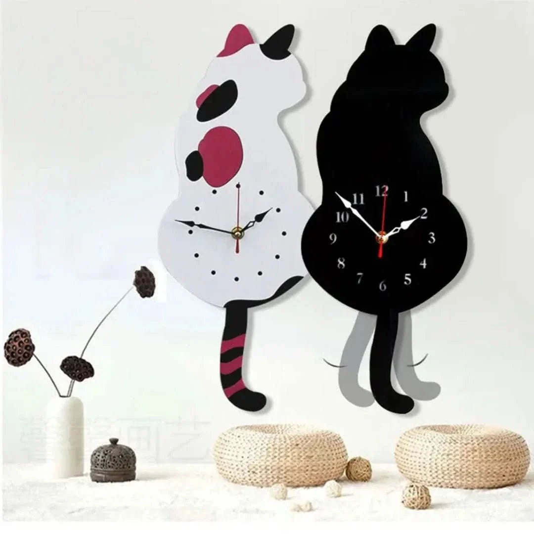Nordic Cat | Wagging Wall Clock